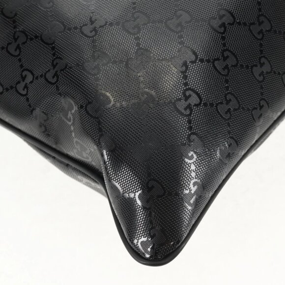 GUCCI GG implementation Shoulder Bag PVC Black Silver 201446 Auth am9344V - Picture 5 of 16